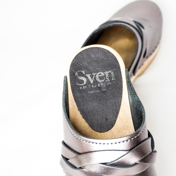 SVEN Original Metallic Clogs Pewter Silver 39 - Picture 7 of 8